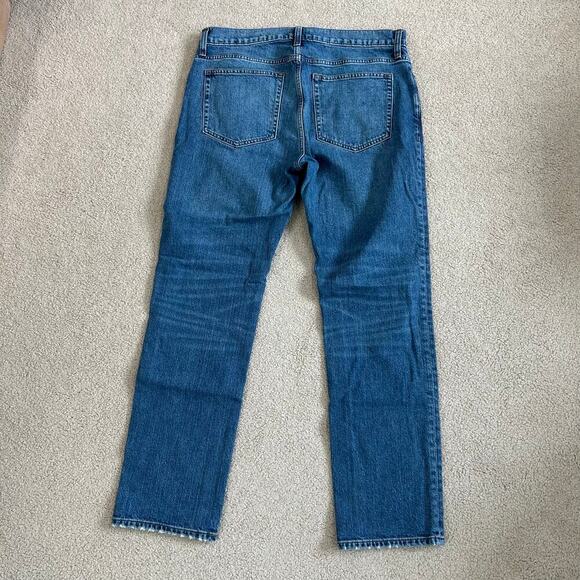 J. Crew Flex Classic Straight Leg Jeans Mdium Wash Blue Denim Mens Size W33 L 30 - Picture 4 of 8
